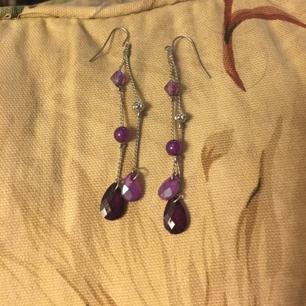 Purple earrings