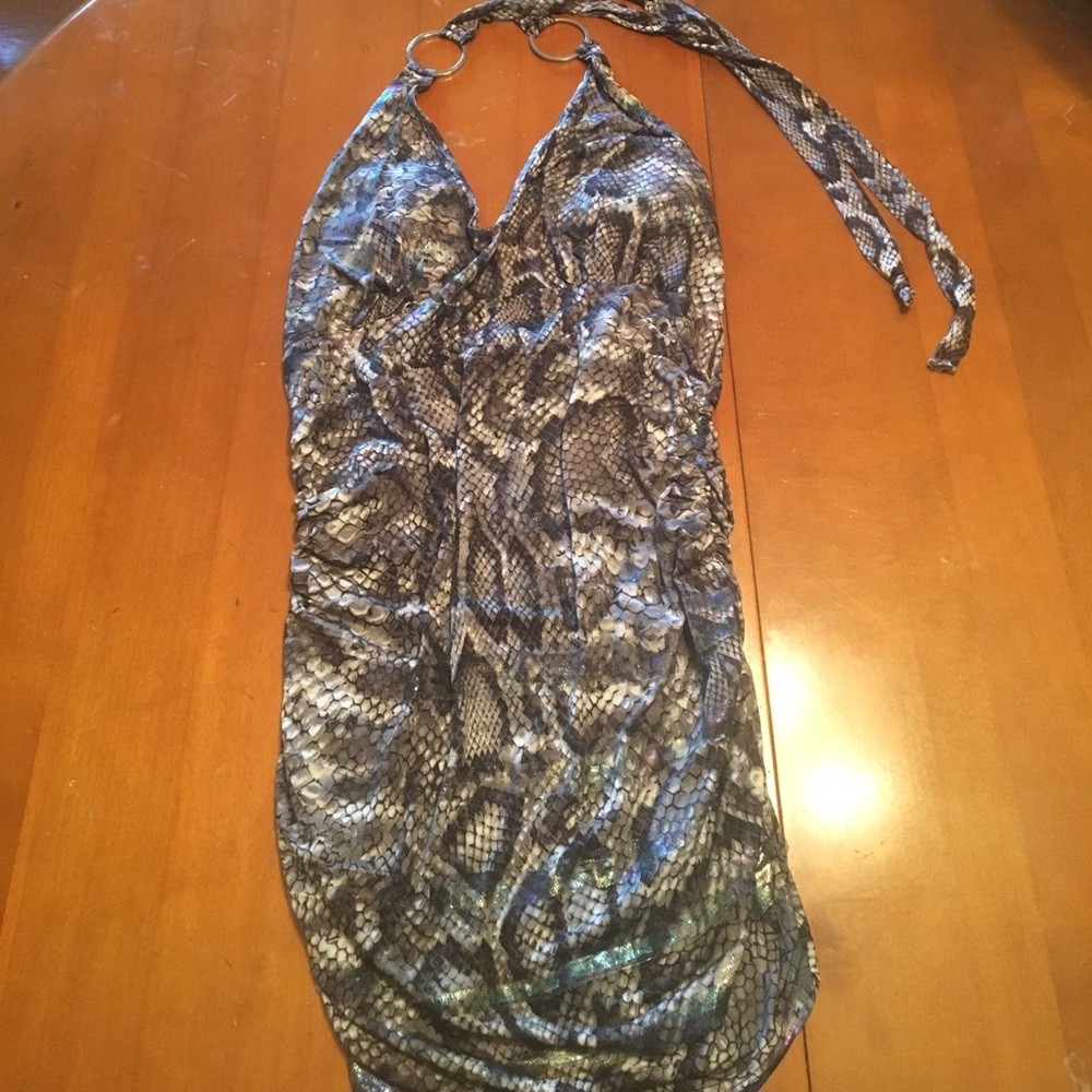 Snakeskin party top- size M