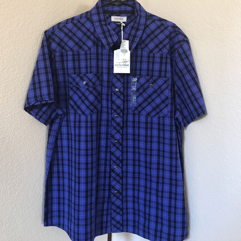 Men's Brand New Anchor-blue Shirt