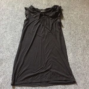 Isabella Rodriguez mini LBD with ruffled neckline