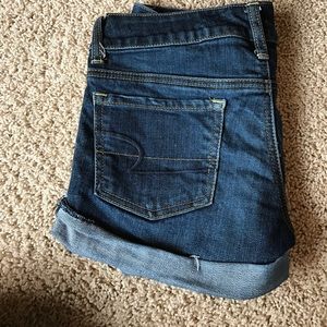 American eagle midi jean shorts
