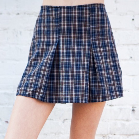 Brandy Melville Dresses & Skirts - Brandy Melville Blue Plaid Pleated Kaitlee Skirt