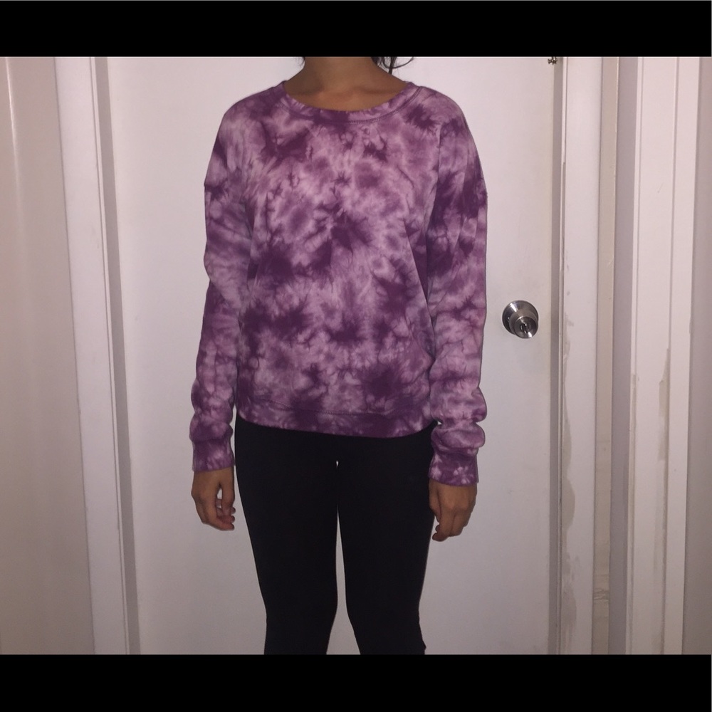 Purple tye dye sweatshirt