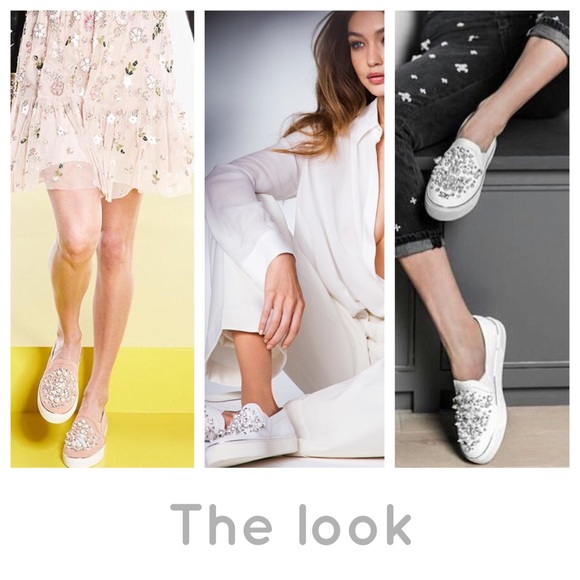 Decor Sneaker Dusty Rose Satin Embellished slides - Picture 7 of 8