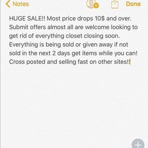 Huge sale submit offers now! 😍