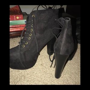 Black Tie Up Booties