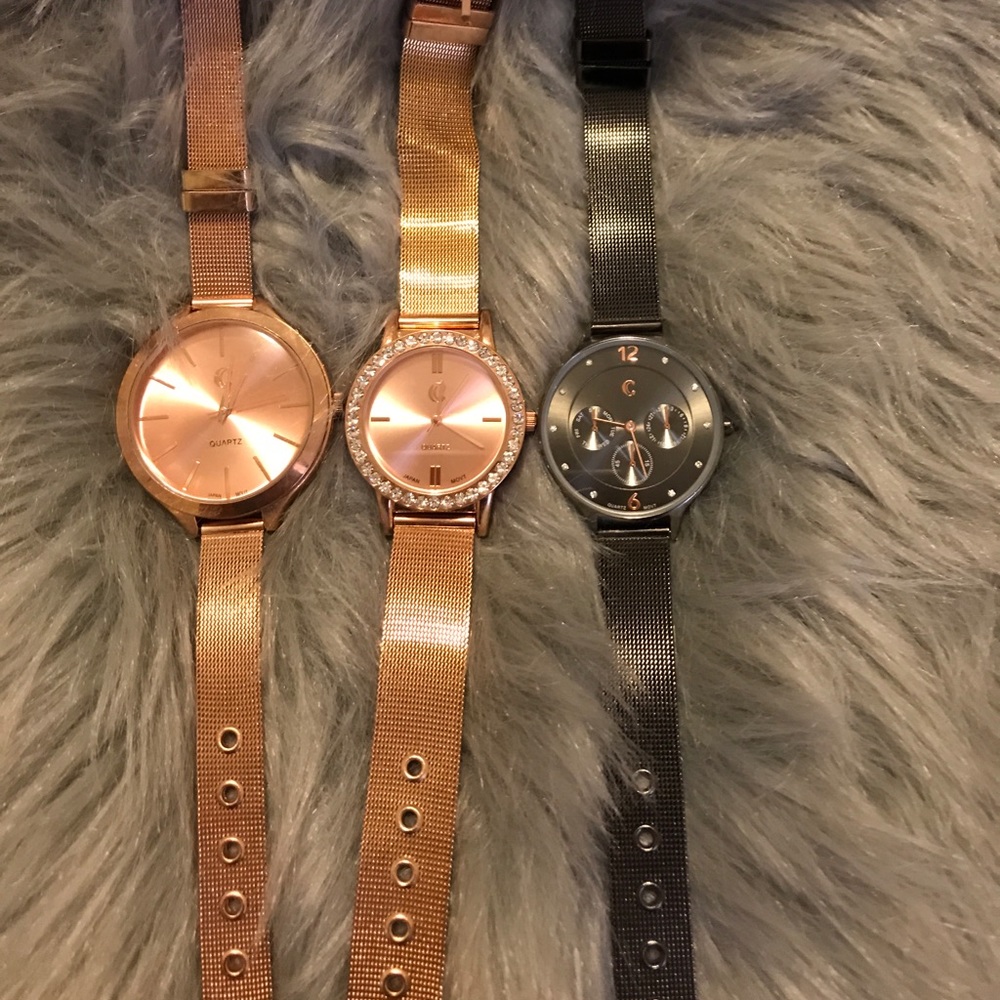 3 CHARMING CHARLIE WATCHES