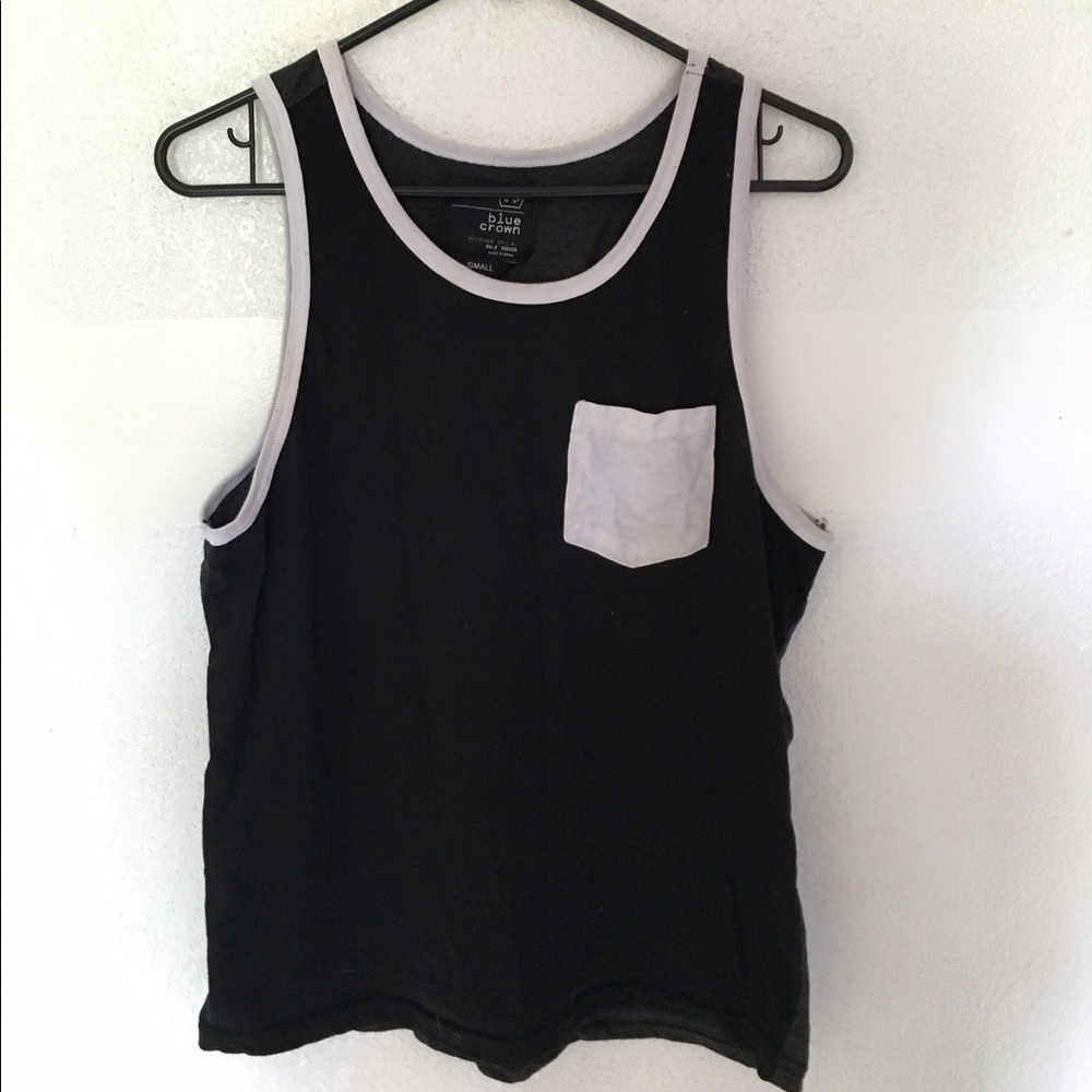 Blue crown tank top