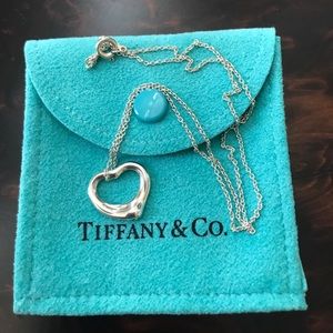 Tiffany & Co open heart necklace