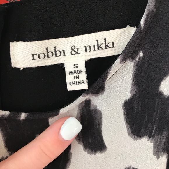 Leather and Chiffon Top - Picture 5 of 6