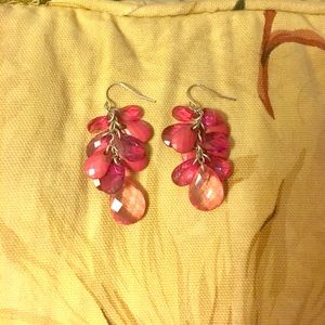 Pink dangle earrings