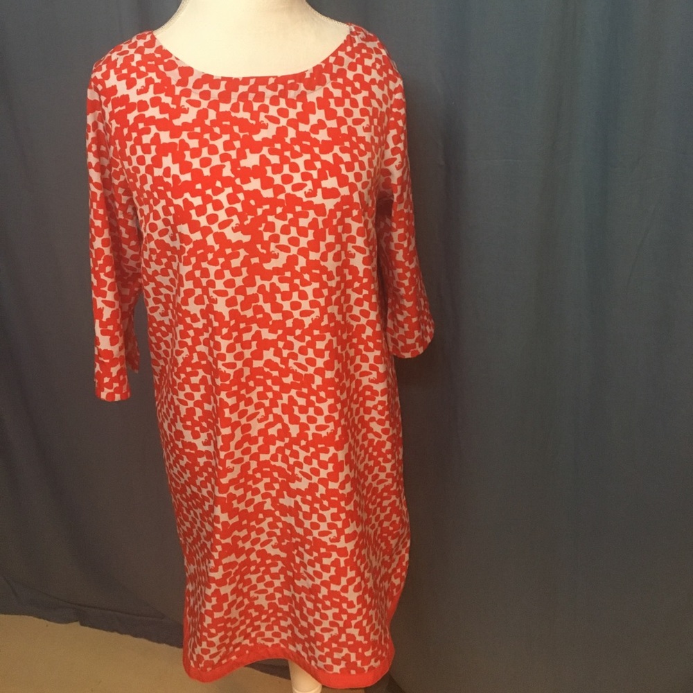 Orange and white Gap dress