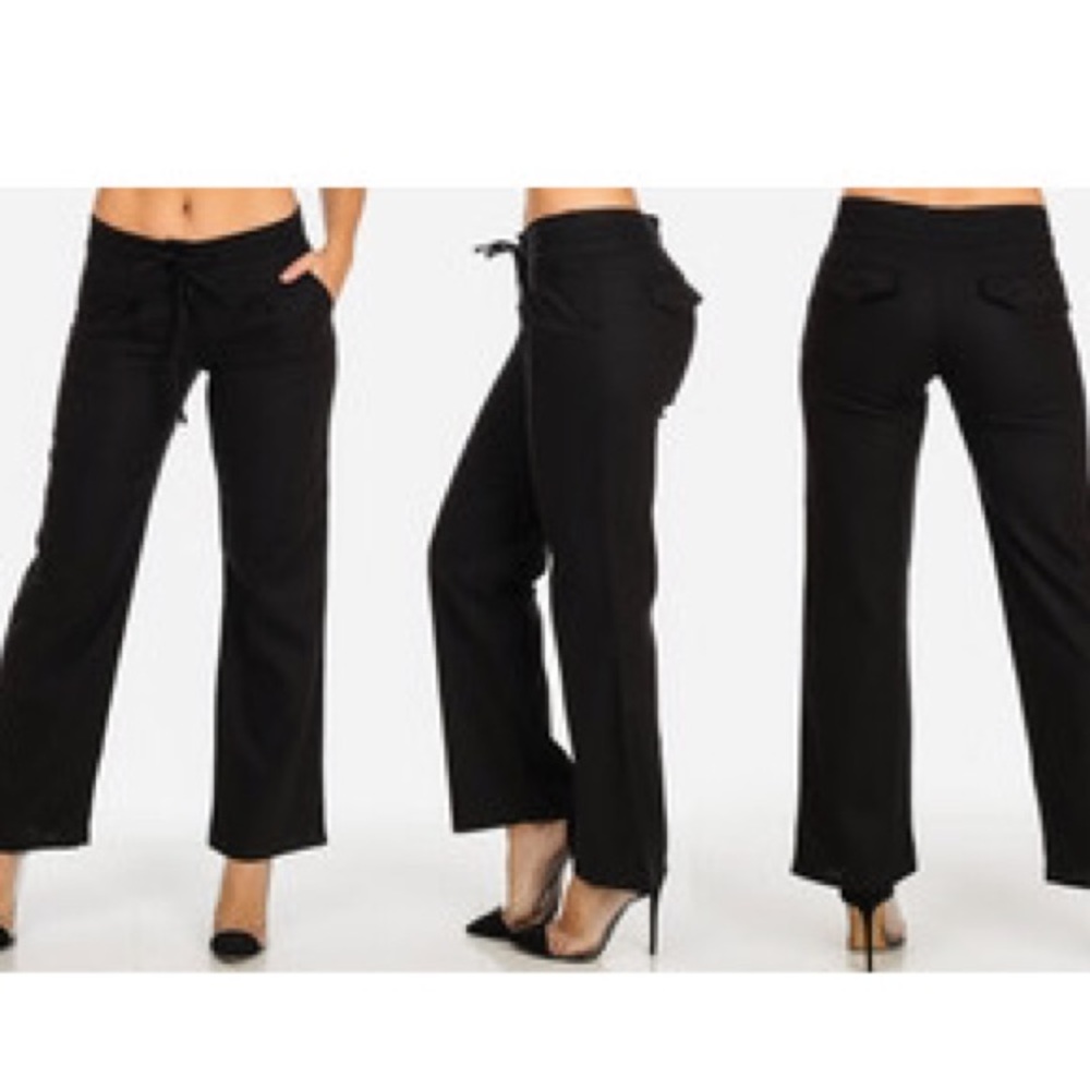 Black Linen Pants