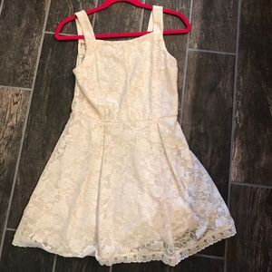 Topshop white lace dress