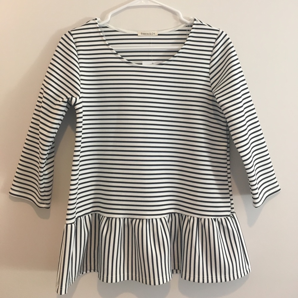 Stevie & Co. Striped Peplum