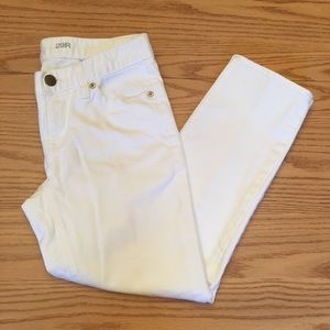 White J. Crew Matchstick Cropped Jeans