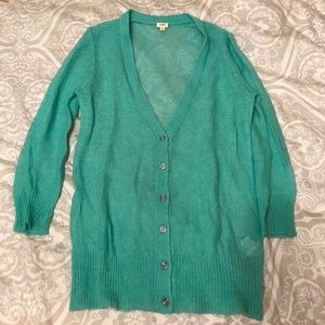 Mint green small 3/4 sleeve sweater