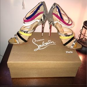 Louboutin Mariniere-Multi Straps/100 Python