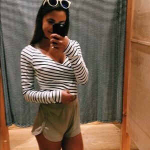 Brandy Melville ribbed flowy shorts