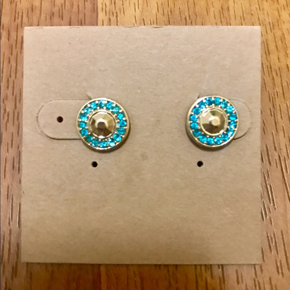 Turquoise and Gold Color Earrings