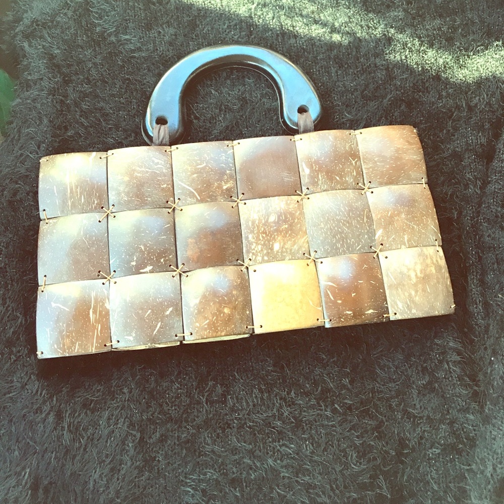 Beautiful Wooded Bamboo styled purse