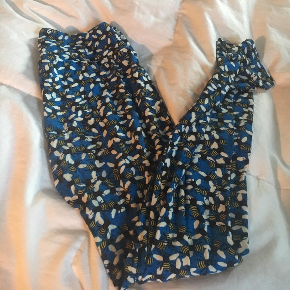 Blue bumble bee lularoe os leggings