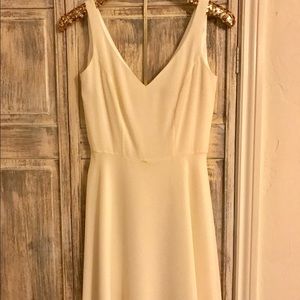 Gianna Bini White Dress + Gold Skinny Belt