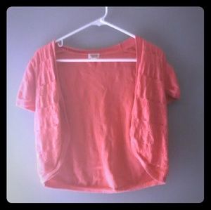Pink short sleeve sweater