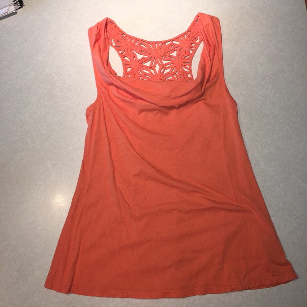 Anthropologie Looped Aster Tank Orange size M