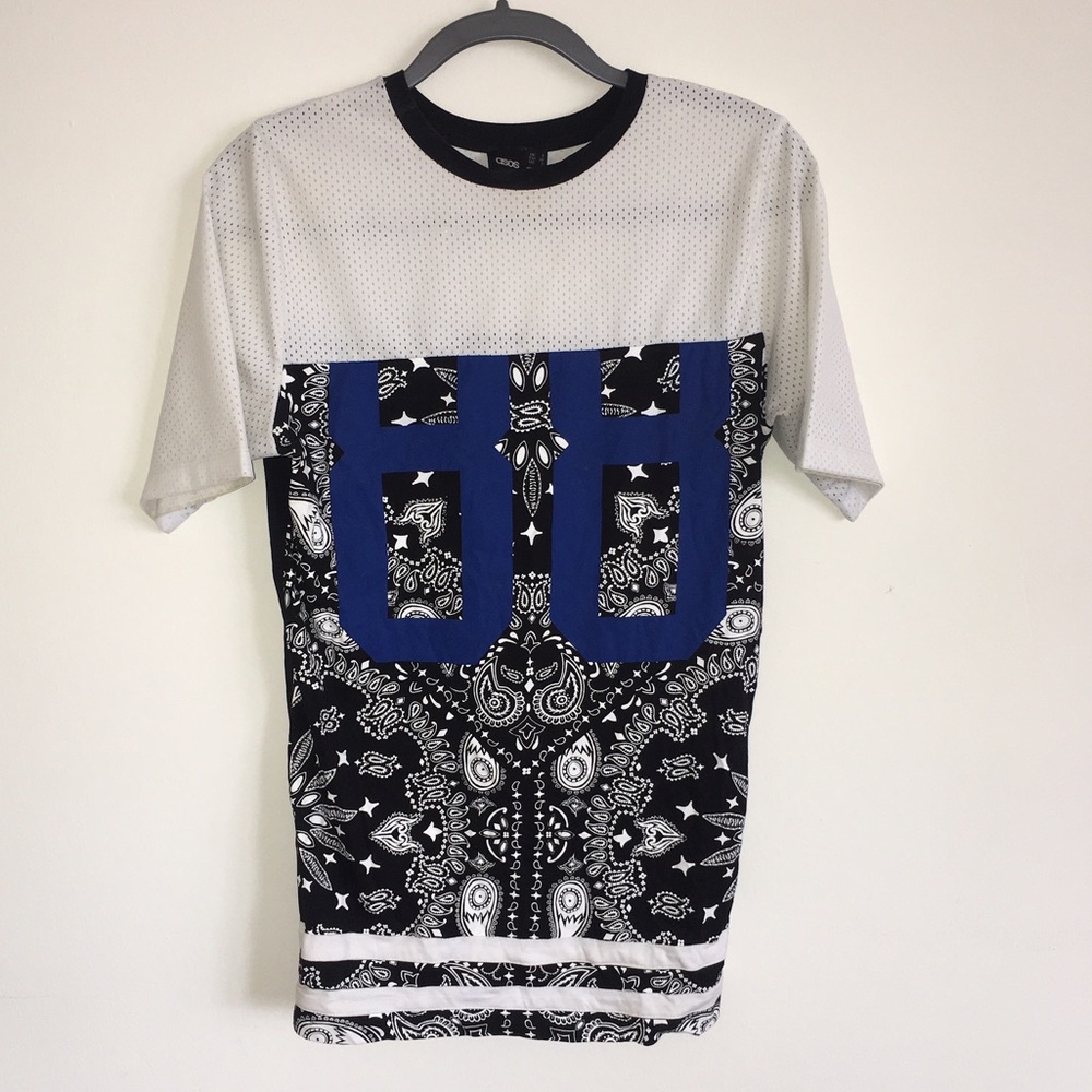 Short sleeve mesh/bandana tshirt