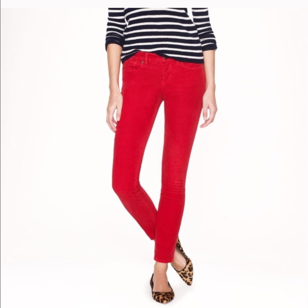J.Crew toothpick jean in red