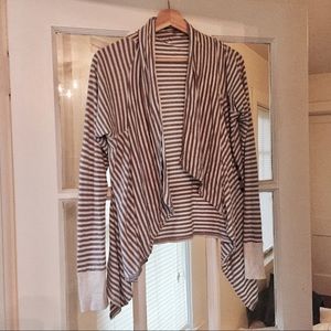Purple striped cardigan