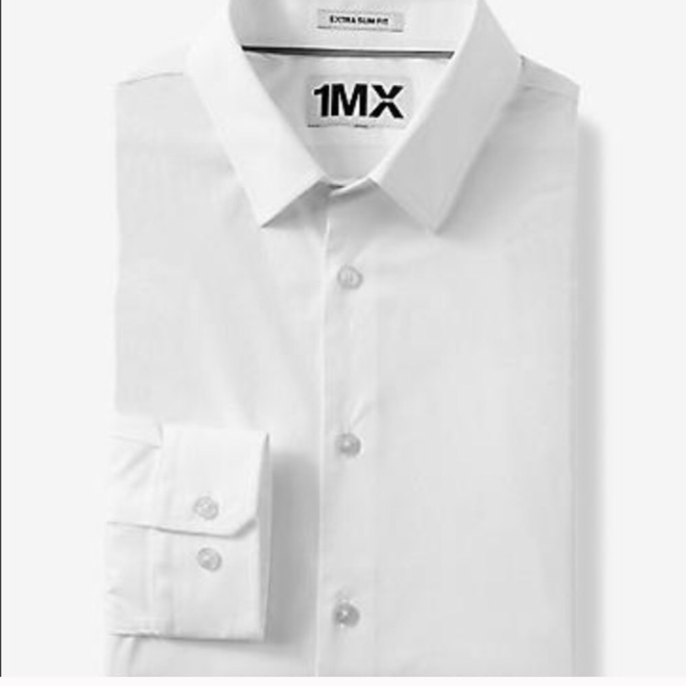 Extra slim white dress shirt