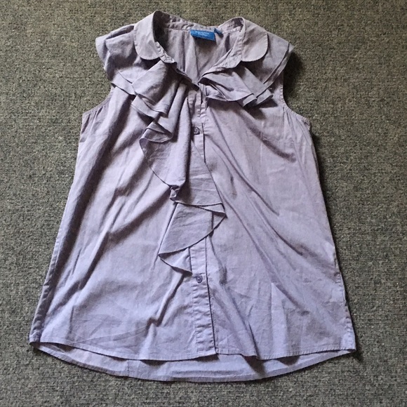 Simply Vera ruffled neckline blouse tank - Picture 1 of 4