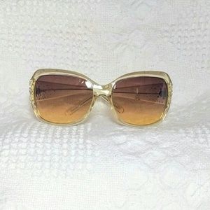 Fossil gold translucent women's sunglasses