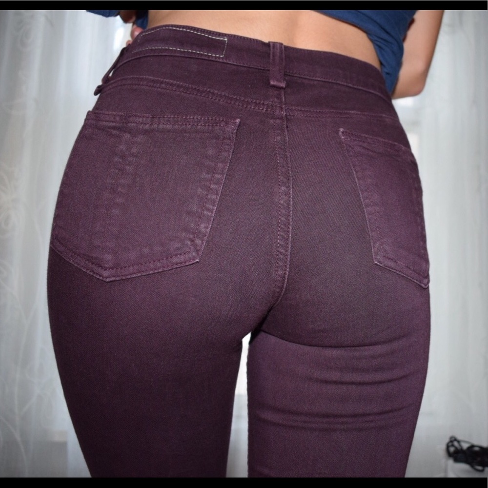 Rag & Bone Dark Purple Skinny Jeans Size 24