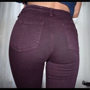 Rag & Bone Dark Purple Skinny Jeans Size 24