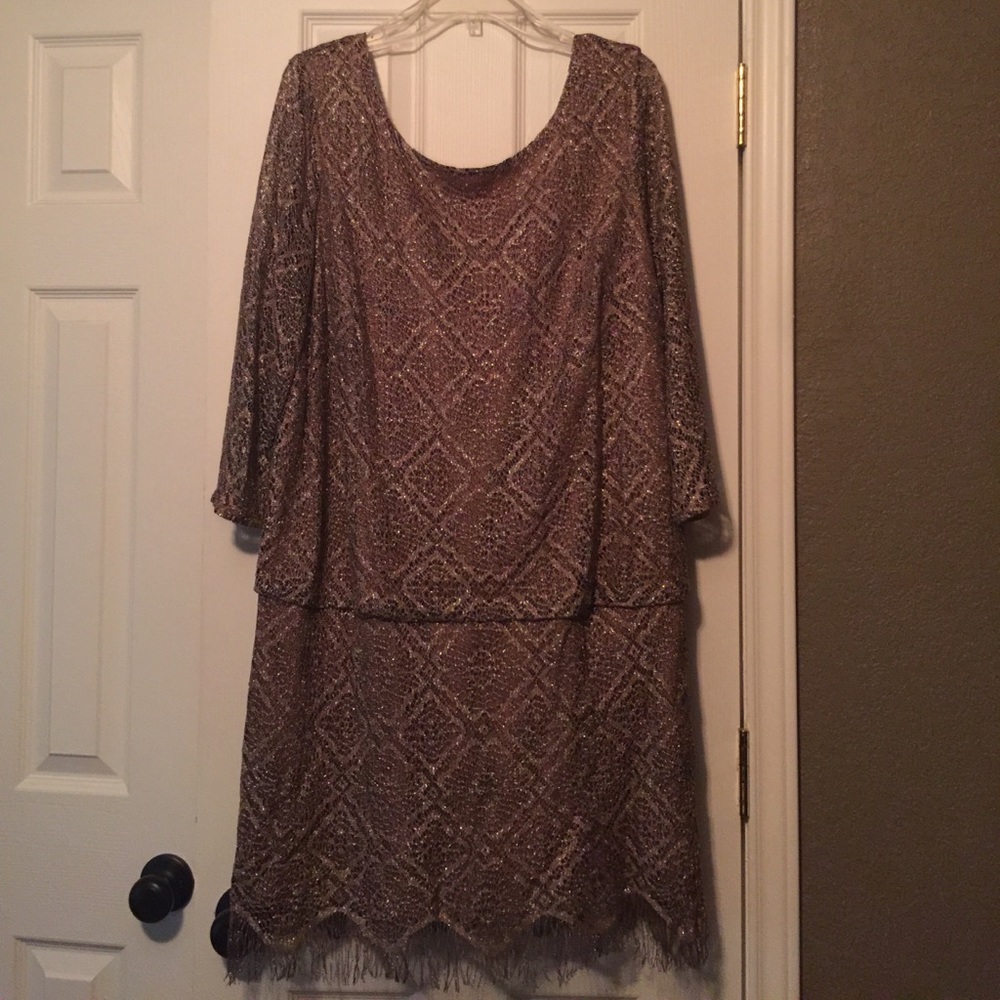 EUC Gold Metallic Dress
