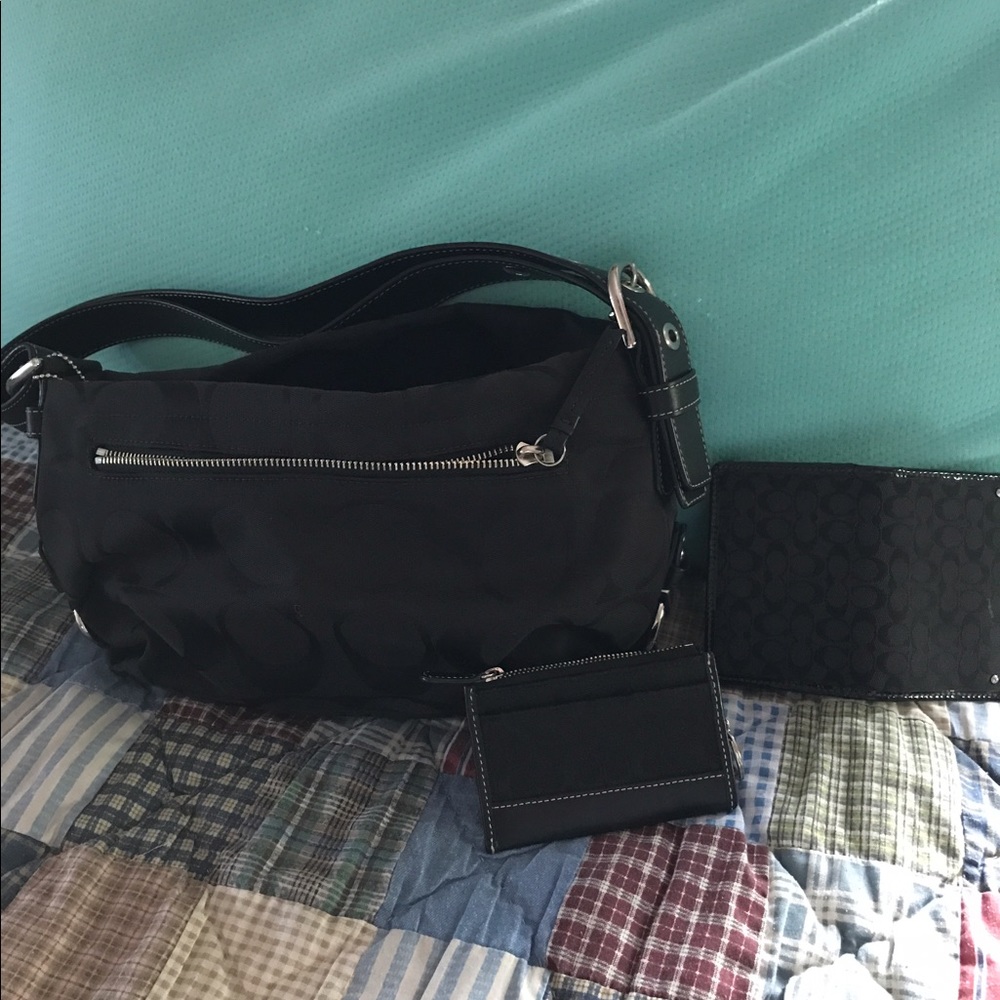 ❌SOLD❌ Coach Peyton hobo bag and wallets bundles
