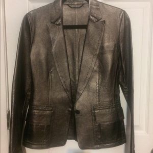 GUCCI BRONSE LETHER JAKET SZ-S