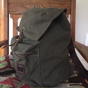 Wood and Faulk canvas backpack