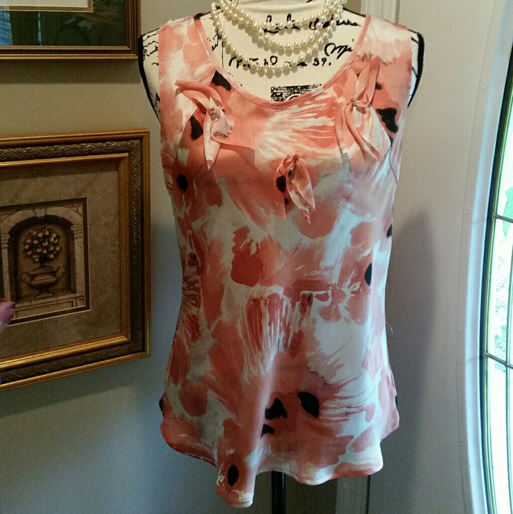 New Directions Blouse w/Self-fabric Flower Accents