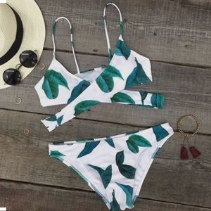 Leafy Triangle Wrap Bikini