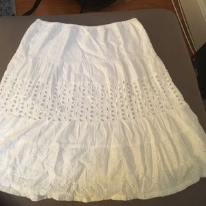 M white eyelet skirt