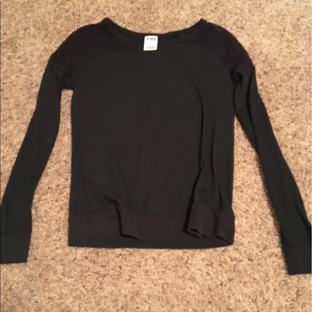 Top with lace sleeve
