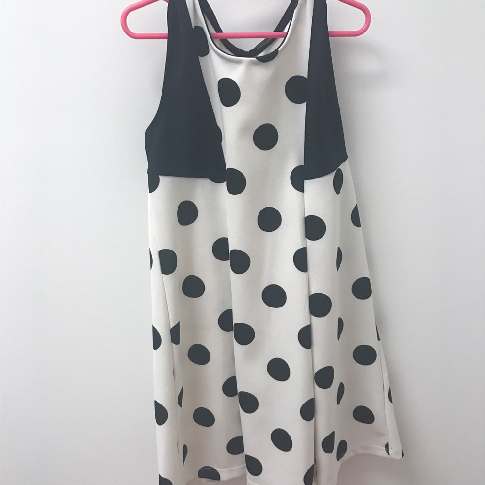 Poof Girls black and white dress