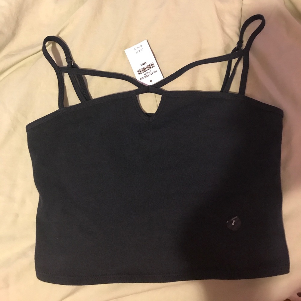 Navy blue Hollister crop top
