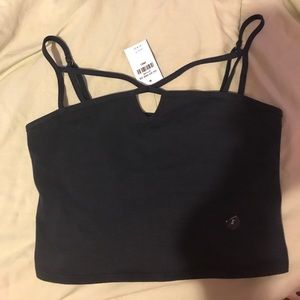 Navy blue Hollister crop top