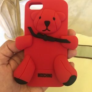 Moschino Red Teddy Bear iPhone 5 Phone Case