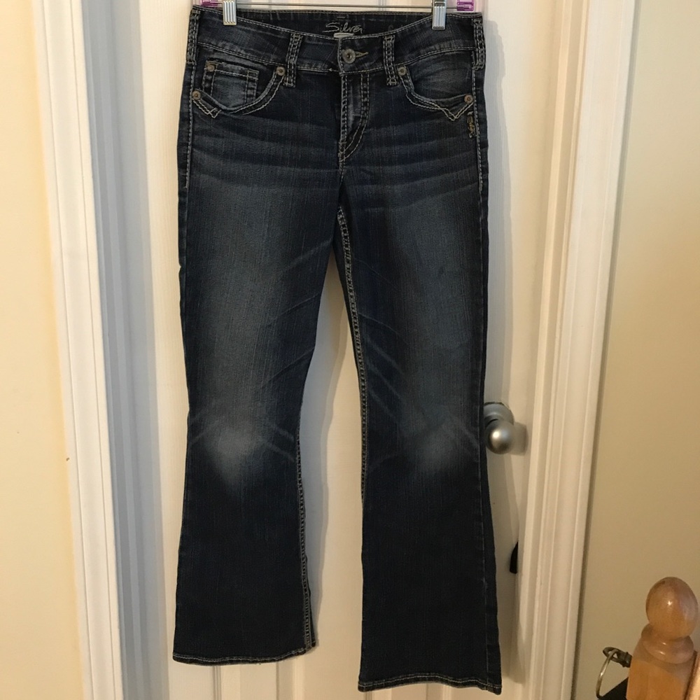 Silver Boot Cut Jeans